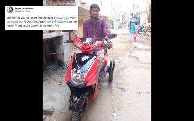 Budding Journalist, Who Is A Divyang, Gets High-End Electric Bike