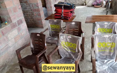 Chairs and Mats For Children in Sewa Nyaya’s Free Coaching Center