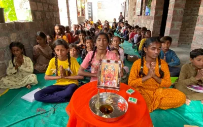 SNUF refugee students pray for Chandrayaan 3