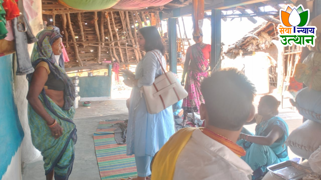 Swati Goel Sharma visits home of tribal widow affected by Holi violence Swati Goel Sharma, founder of Sewa Nyaya Utthan Foundation, visiting the home of a tribal widow whose husband was killed in the 2022 Holi communal violence, offering support and solidarity